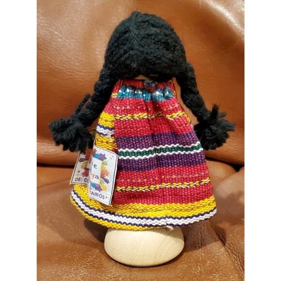 5 Inch 2015 Guatemalan Dios Te Bendiga Wooden God Bless You Doll Figurine - Picture 3 of 9